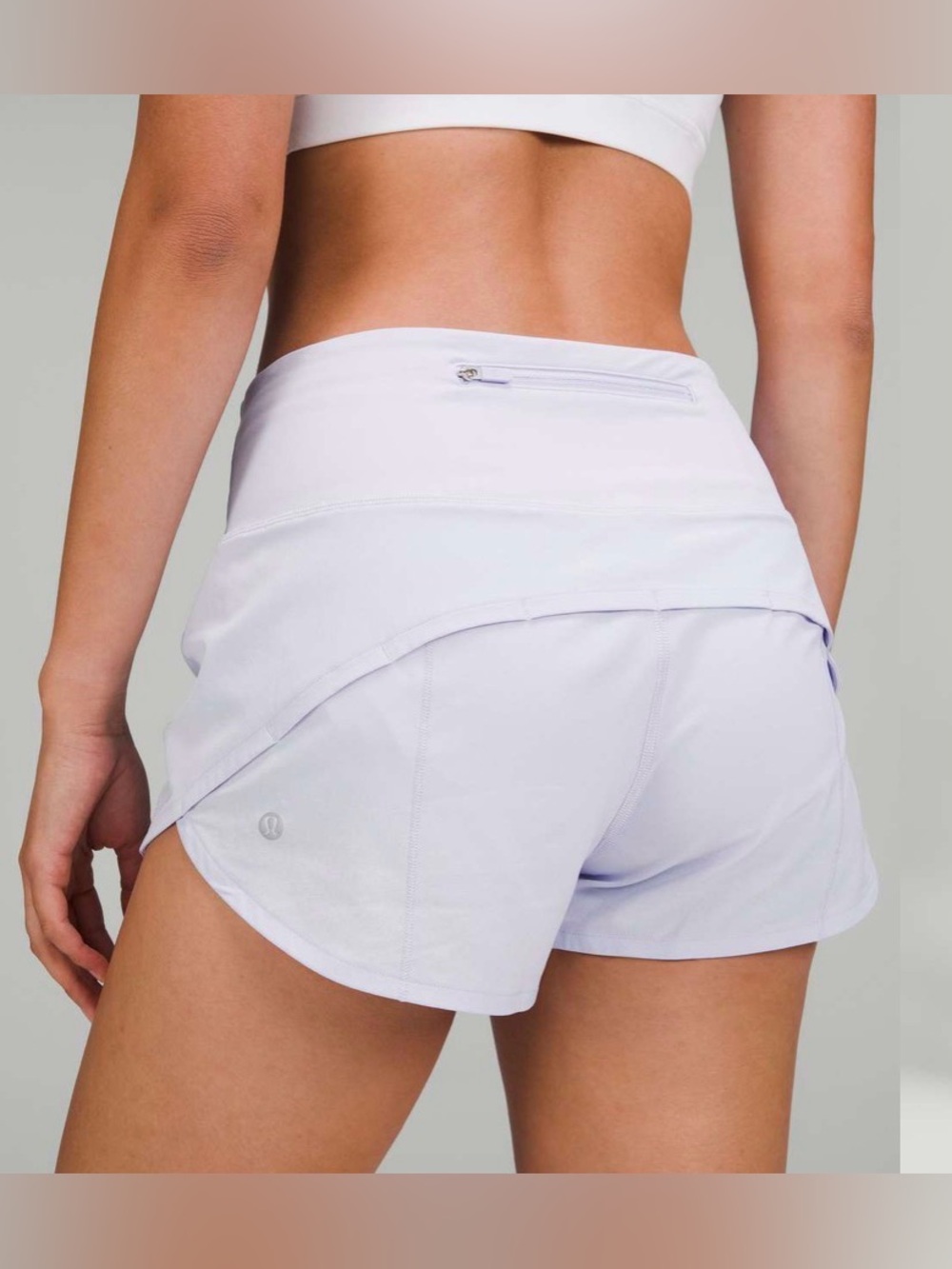 lululemon athletica Speed Up White Shorts with Built-In Liner SZ 4